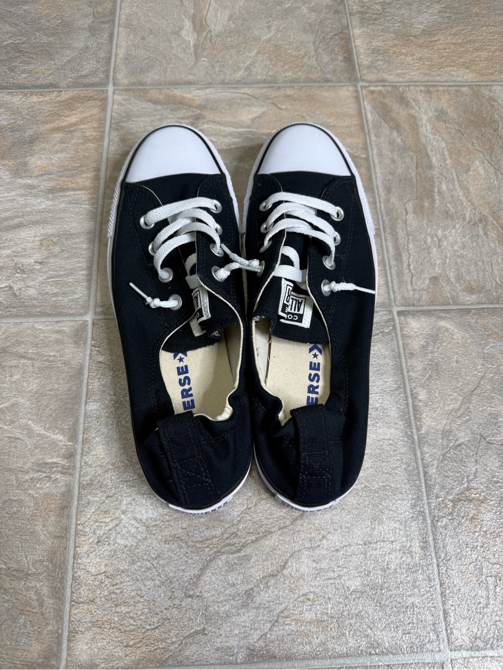 Converse Chuck Taylor Shoreline Low Women’s Shoe Size 10 Black All Star Preowned - Picture 5 of 8